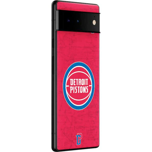 NBA Detroit Pistons Distressed Google Pixel 6 Pro Skin